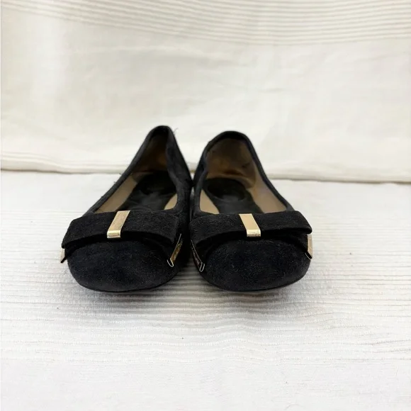 Michael Kors Milan Suede Ballet Flats in Black - Picture 4 of 12